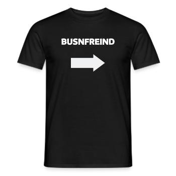 BUSNFREIND T-SHIRT ÖSTERREICH FREUNDSCHAFT KUMPEL - Männer T-Shirt - Schwarz - Vorne - AI Model Male 178 light (178cm)