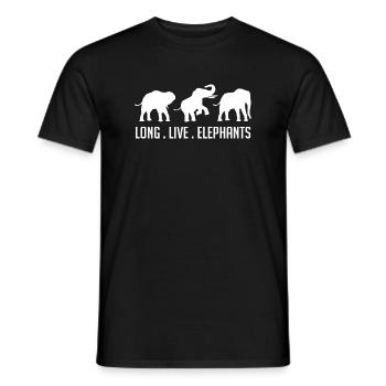 Es lebe die Elefanten - Männer T-Shirt - Schwarz - Vorne - AI Model Male 178 light (178cm)