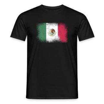 Drapeau du Mexique Drapeau mexicain Mexique Amérique du Sud - T-shirt homme - noir - Devant - AI Model Male 178 light (178cm)