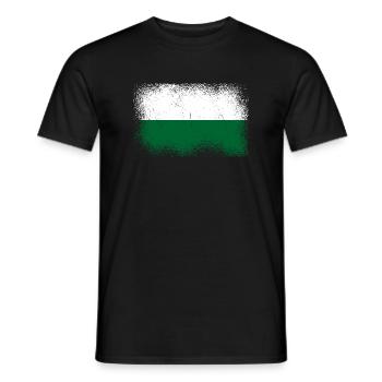 Sachsen Flagge Sächsische Fahne Ossi Urlaub SN - Männer T-Shirt - Schwarz - Vorne - AI Model Male 178 light (178cm)