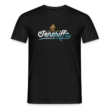 Tenerife Vintage - Canaries, Espagne - T-shirt homme - noir - Devant - AI Model Male 178 light (178cm)