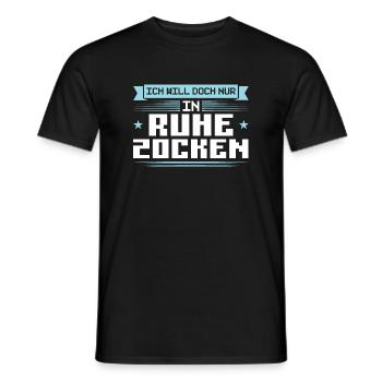 Gaming Zocken Konsole Geschenk - Männer T-Shirt - Schwarz - Vorne - AI Model Male 178 light (178cm)