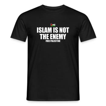 Free palestine Islam is not the enemy - Men's T-Shirt - black - Front - AI Model Male 178 light (178cm)