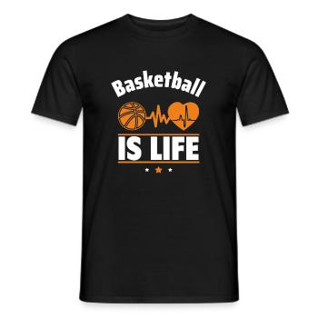 Basketball ist Leben - Männer T-Shirt - Schwarz - Vorne - AI Model Male 178 light (178cm)