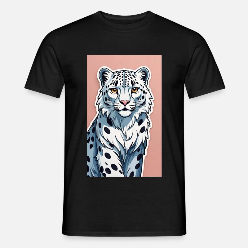 Snow Leopard | Leopard | Predator - Men’s T-shirt - black
