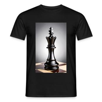 Échecs | Pièce d’échecs | Joueur d’échecs - T-shirt homme - noir - Devant - AI Model Male 178 light (178cm)