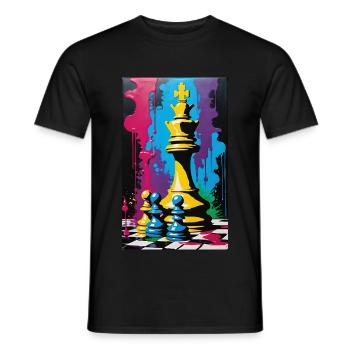 Schach | Schachfigur | Schachspieler - Männer T-Shirt - Schwarz - Vorne - AI Model Male 178 light (178cm)