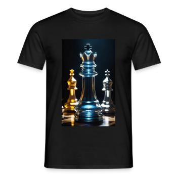 Schach | Schachfigur | Schachspieler - Männer T-Shirt - Schwarz - Vorne - AI Model Male 178 light (178cm)