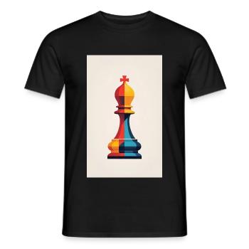 Échecs | Pièce d’échecs | Joueur d’échecs - T-shirt homme - noir - Devant - AI Model Male 178 light (178cm)