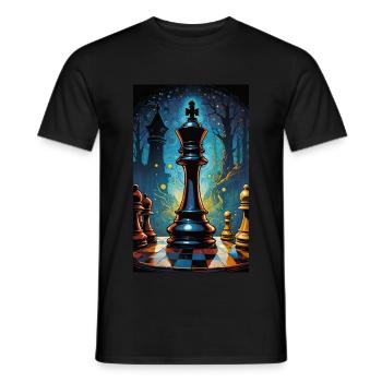 Échecs | Pièce d’échecs | Joueur d’échecs - T-shirt homme - noir - Devant - AI Model Male 178 light (178cm)