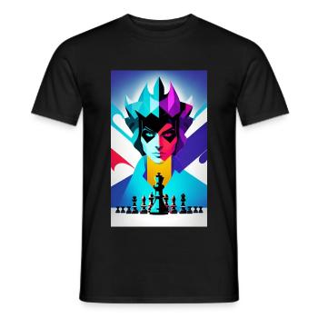 Échecs | Pièce d’échecs | Joueur d’échecs - T-shirt homme - noir - Devant - AI Model Male 178 light (178cm)