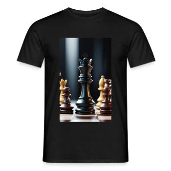 Échecs | Pièce d’échecs | Joueur d’échecs - T-shirt homme - noir - Devant - AI Model Male 178 light (178cm)
