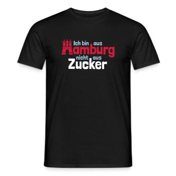Je suis de Hambourg - T-shirt homme - noir - Devant - AI Model Male 178 light (178cm)