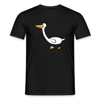 lustige Gans - Männer T-Shirt - Schwarz - Vorne - AI Model Male 178 light (178cm)