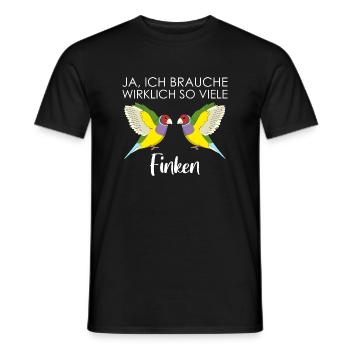 Ja ich brauche wirklich so viele Finken Prachtfink - Männer T-Shirt - Schwarz - Vorne - AI Model Male 178 light (178cm)