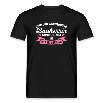 Bauherrin Bauherr Bauherrinnen Geschenk - Männer T-Shirt - Schwarz - Vorne - AI Model Male 178 light (178cm)