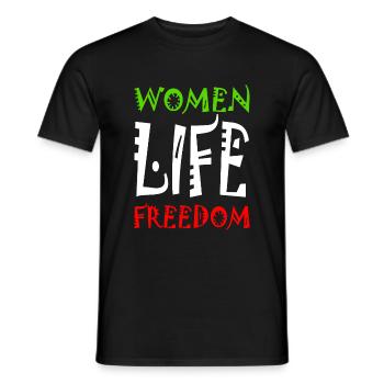 Women life freedom - Männer T-Shirt - Schwarz - Vorne - AI Model Male 178 light (178cm)