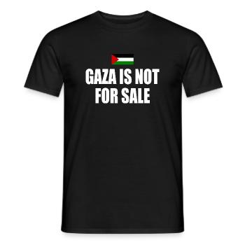 gaza is not for sale - Men's T-Shirt - black - Front - AI Model Male 178 light (178cm)