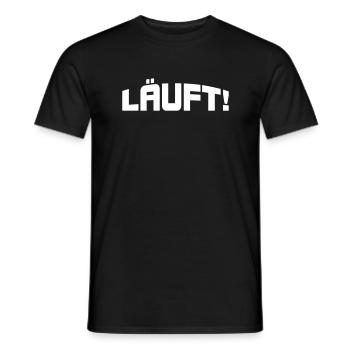 Läuft! - Männer T-Shirt - Schwarz - Vorne - AI Model Male 178 light (178cm)