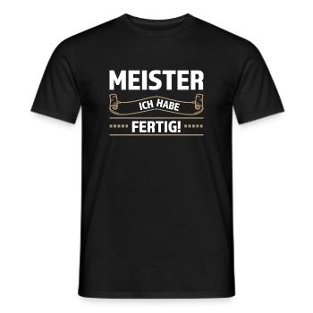 Meister Prüfung Handwerksmeister Geschenk - Männer T-Shirt - Schwarz - Vorne - AI Model Male 178 light (178cm)