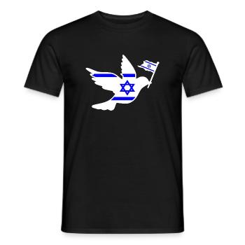 Israel - T-shirt homme - noir - Devant - AI Model Male 178 light (178cm)