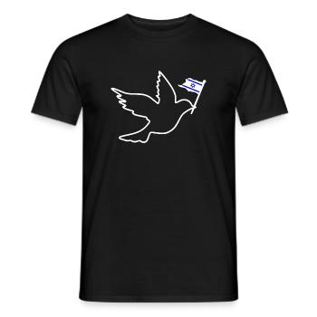 Israel - T-shirt homme - noir - Devant - AI Model Male 178 light (178cm)