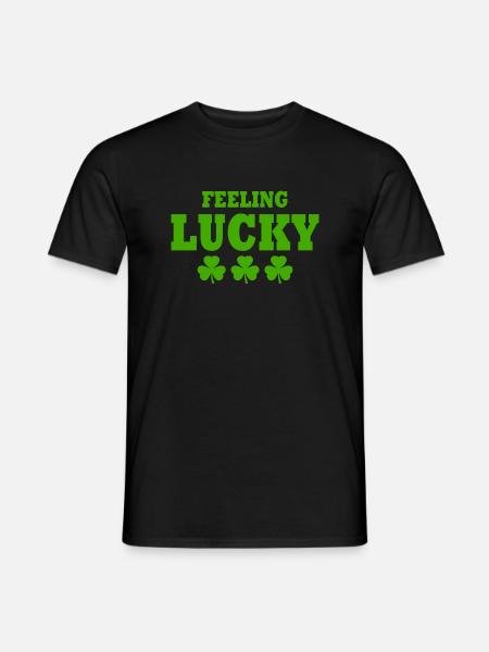 feeling lucky - Men's T-Shirt - black