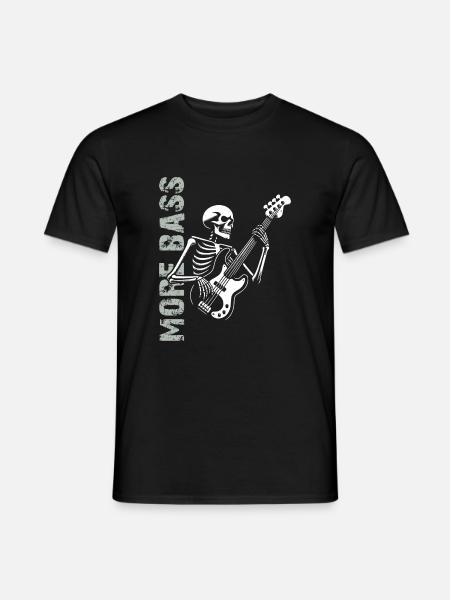 Plus Basse - Skeleton avec Basse - T-shirt homme - noir