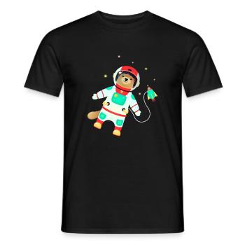 Otter Cosmonaut Suit - Otter Space - Men's T-Shirt - black - Front - AI Model Male 178 light (178cm)