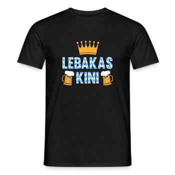 Lebakas Leberkäse Kini Bayern Geschenk König Bier - Männer T-Shirt - Schwarz - Vorne - AI Model Male 178 light (178cm)