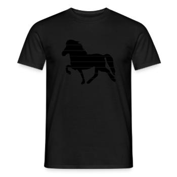 Icelandic Horse: Islandpferd Pferd Pony Merch - Männer T-Shirt - Schwarz - Vorne - AI Model Male 178 light (178cm)