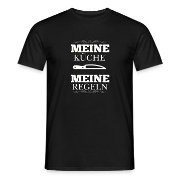 Ma cuisine Mes règles - T-shirt homme - noir - Devant - AI Model Male 178 light (178cm)