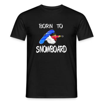 Snowboard Adventure Love Gift Idea Winter - Men's T-Shirt - black - Front - AI Model Male 178 light (178cm)