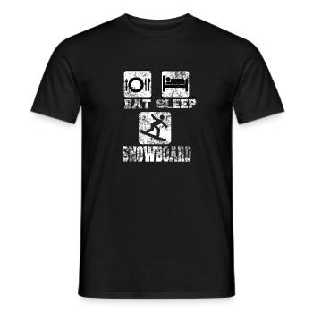 Snowboarden snowboarden - Heren T-shirt - zwart - Voor - AI Model Male 178 light (178cm)