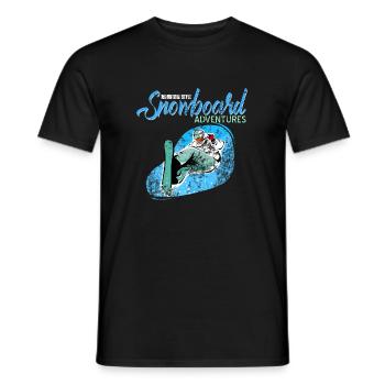 Snowboarden snowboarden - Heren T-shirt - zwart - Voor - AI Model Male 178 light (178cm)