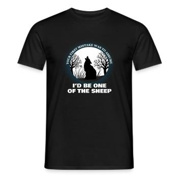 Wolf - Männer T-Shirt - Schwarz - Vorne - AI Model Male 178 light (178cm)