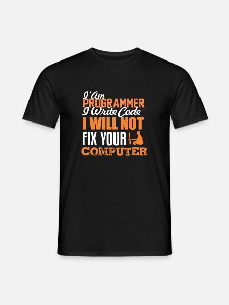 Developer programmer - Men's T-Shirt - black