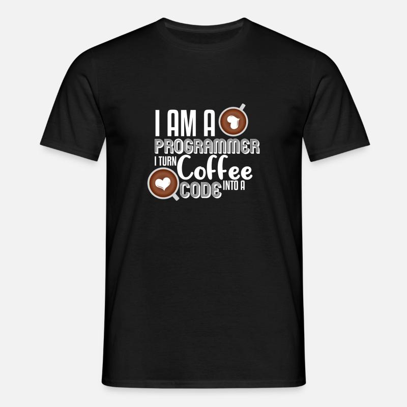 Programmer coffee - Men's T-Shirt - black