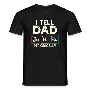 Funny saying father gift father's day dad jokes - Men's T-Shirt - black - Front - AI Model Male 178 light (178cm)