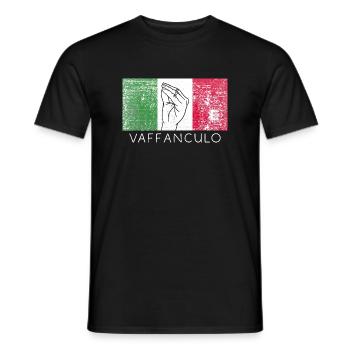 Italien Fahne Vintage Italienische Fahne Hand - Männer T-Shirt - Schwarz - Vorne - AI Model Male 178 light (178cm)
