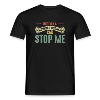 Schulterchirurgie Schulterchirurgie Erholung Gesch - Männer T-Shirt - Schwarz - Vorne - AI Model Male 178 light (178cm)