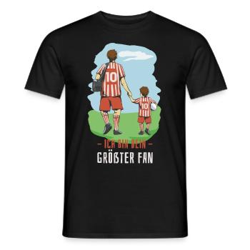 I'm your biggest fan Father Son Football - Men's T-Shirt - black - Front - AI Model Male 178 light (178cm)