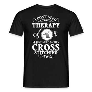 Cross Stitch Pattern Cross Stitch Needles Embroidery Weaving - Men's T-Shirt - black - Front - AI Model Male 178 light (178cm)