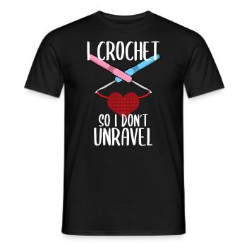 Je crochete pour ne pas démêler le crochet drôle - T-shirt homme - noir - Devant - AI Model Male 178 light (178cm)