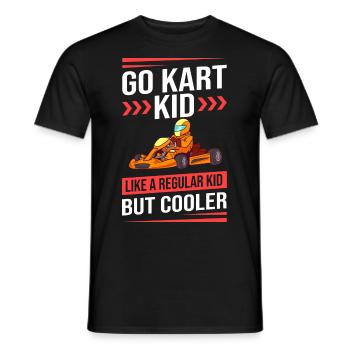 Go Kart Racing Indoor Karting Kartsport Kartbahn - Männer T-Shirt - Schwarz - Vorne - AI Model Male 178 light (178cm)