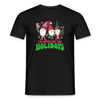 Gnomes de jardin Gnome Amant Drôle de Gnome Jardinage - T-shirt homme - noir - Devant - AI Model Male 178 light (178cm)