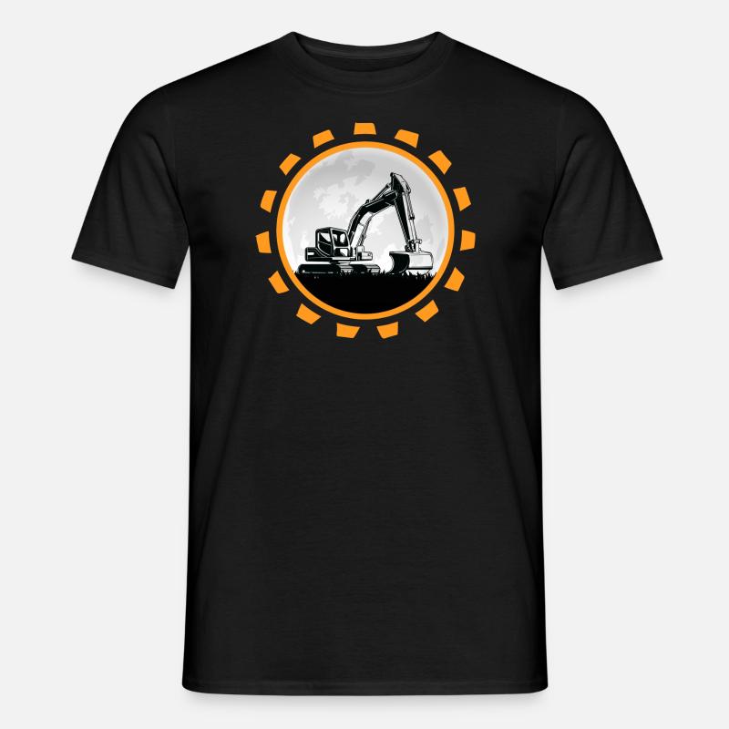 bagger baggerfahrer Baustelle Baggerschaufel - Männer T-Shirt - Schwarz