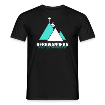 bergwandern ferrata kraxeln alpin bergfex klettern - Männer T-Shirt - Schwarz - Vorne - AI Model Male 178 light (178cm)