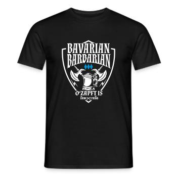 Stylo et papier barbare bavarois - T-shirt homme - noir - Devant - AI Model Male 178 light (178cm)