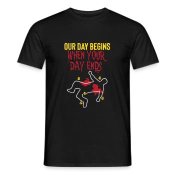 ADN de l'enquêteur pathologiste BKA - T-shirt homme - noir - Devant - AI Model Male 178 light (178cm)